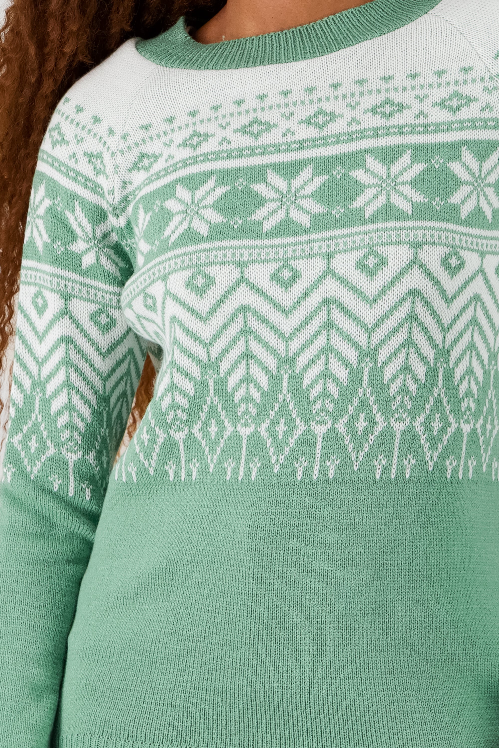 Christmas print sweater SAGE