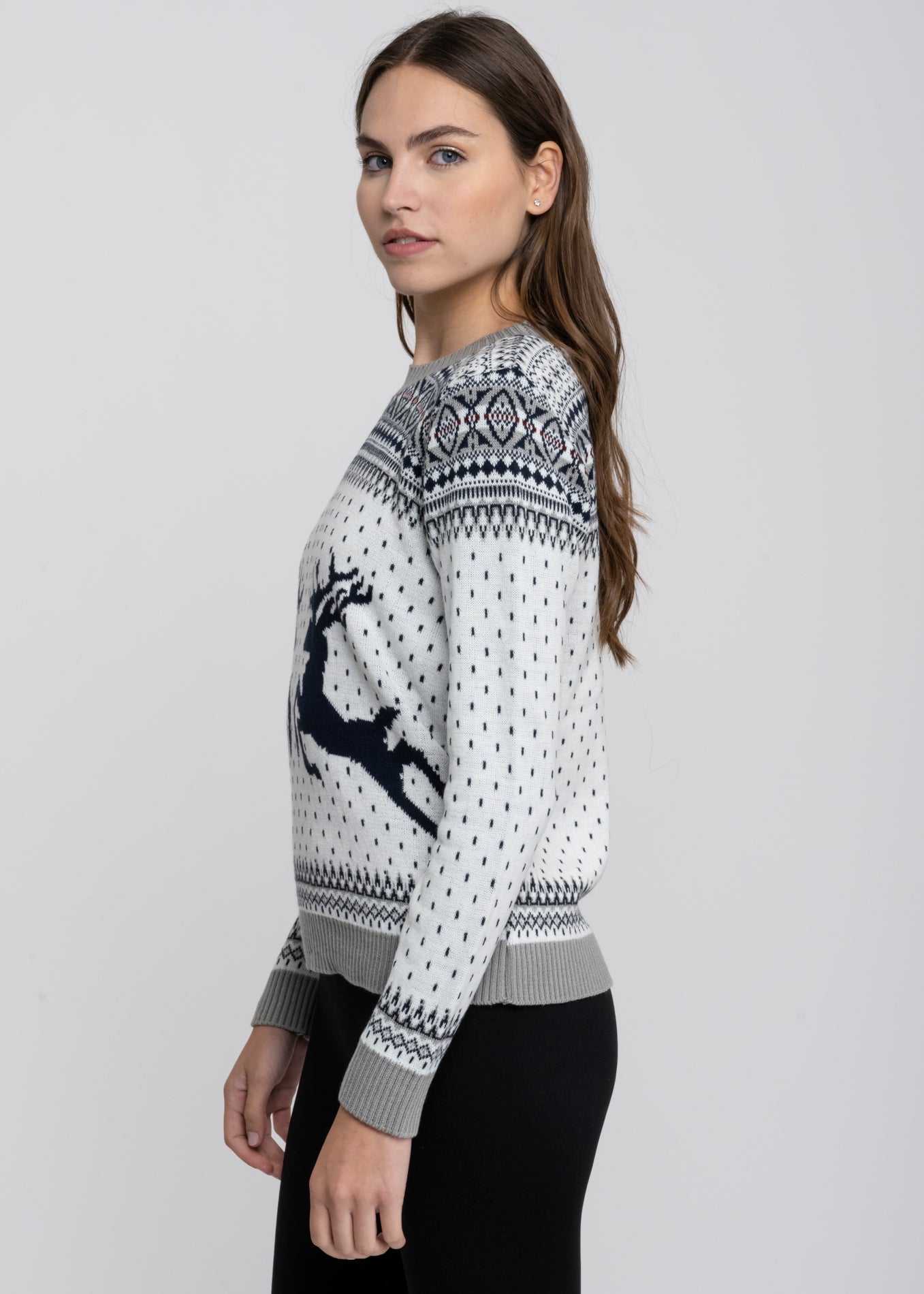 Reindeer Christmas sweater GRAY COMBO