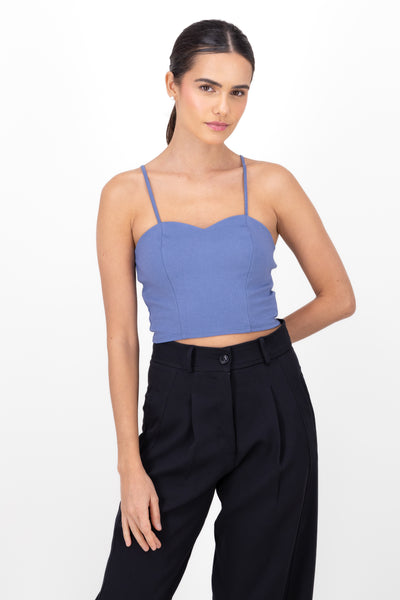 Solid crop top CHARCOAL