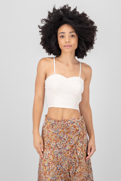 Solid crop top WHITE