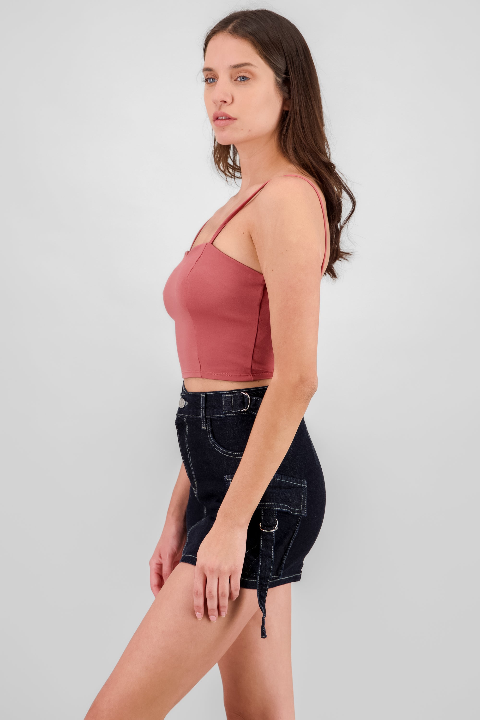 Solid crop top CORAL