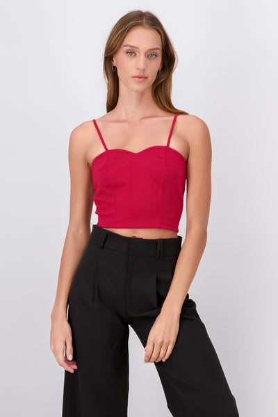 Solid crop top CHARCOAL