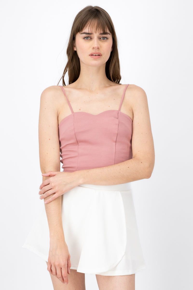 Solid crop top BLUSH