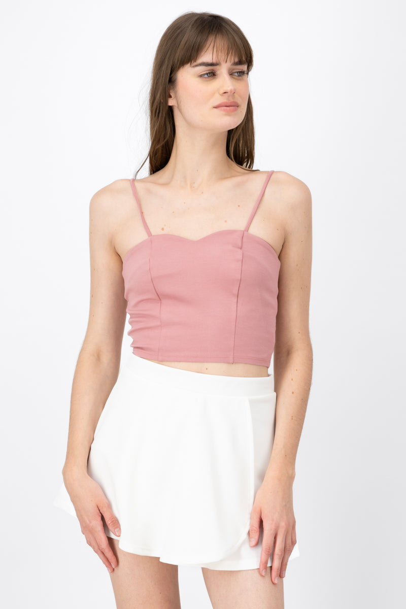 Solid crop top BLUSH