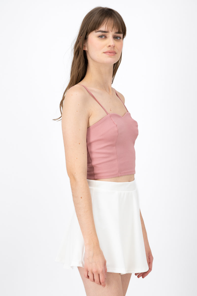 Solid crop top BLUSH