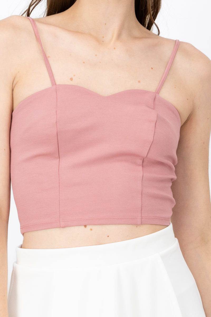 Solid crop top BLUSH