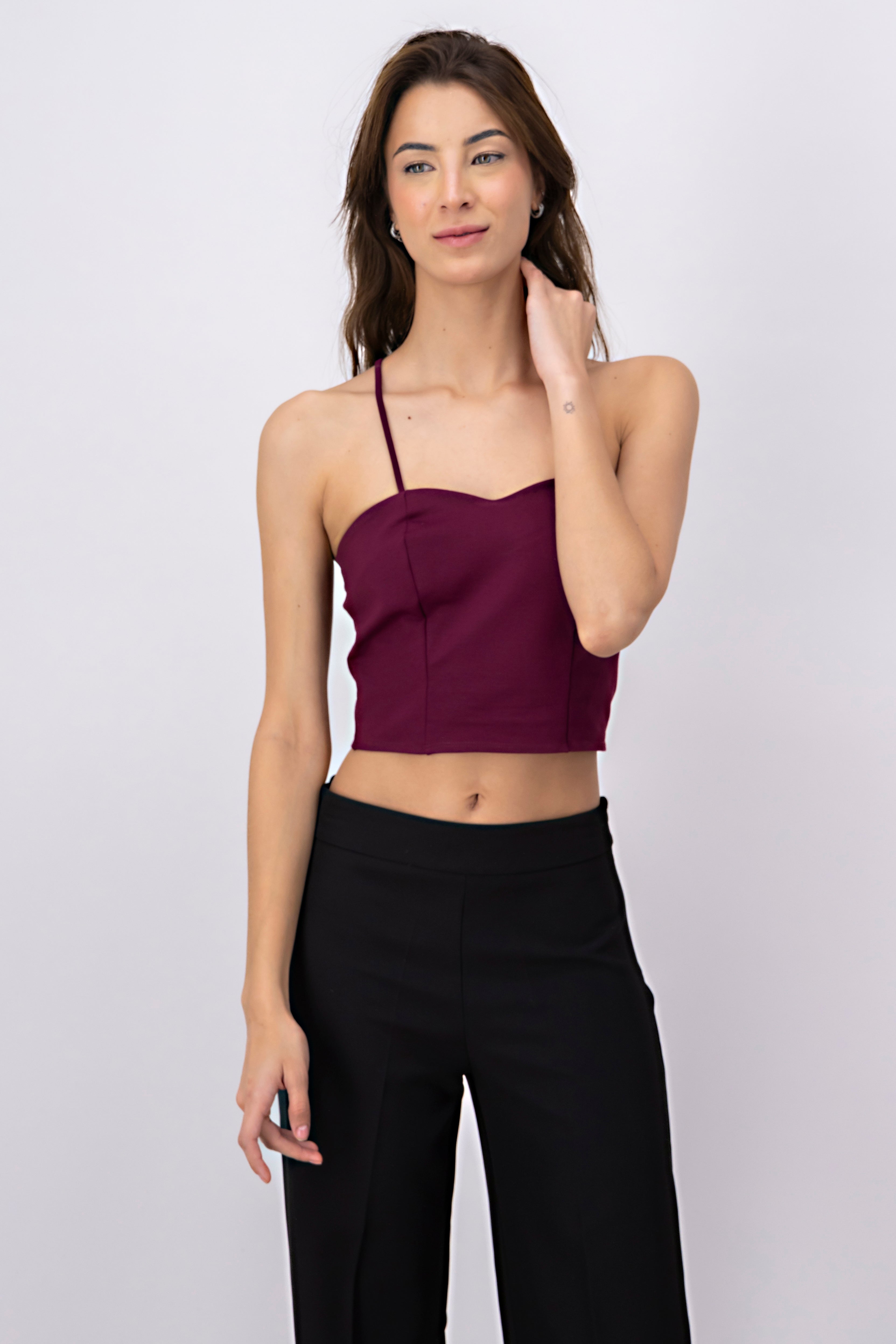 Solid crop top MAGENTA