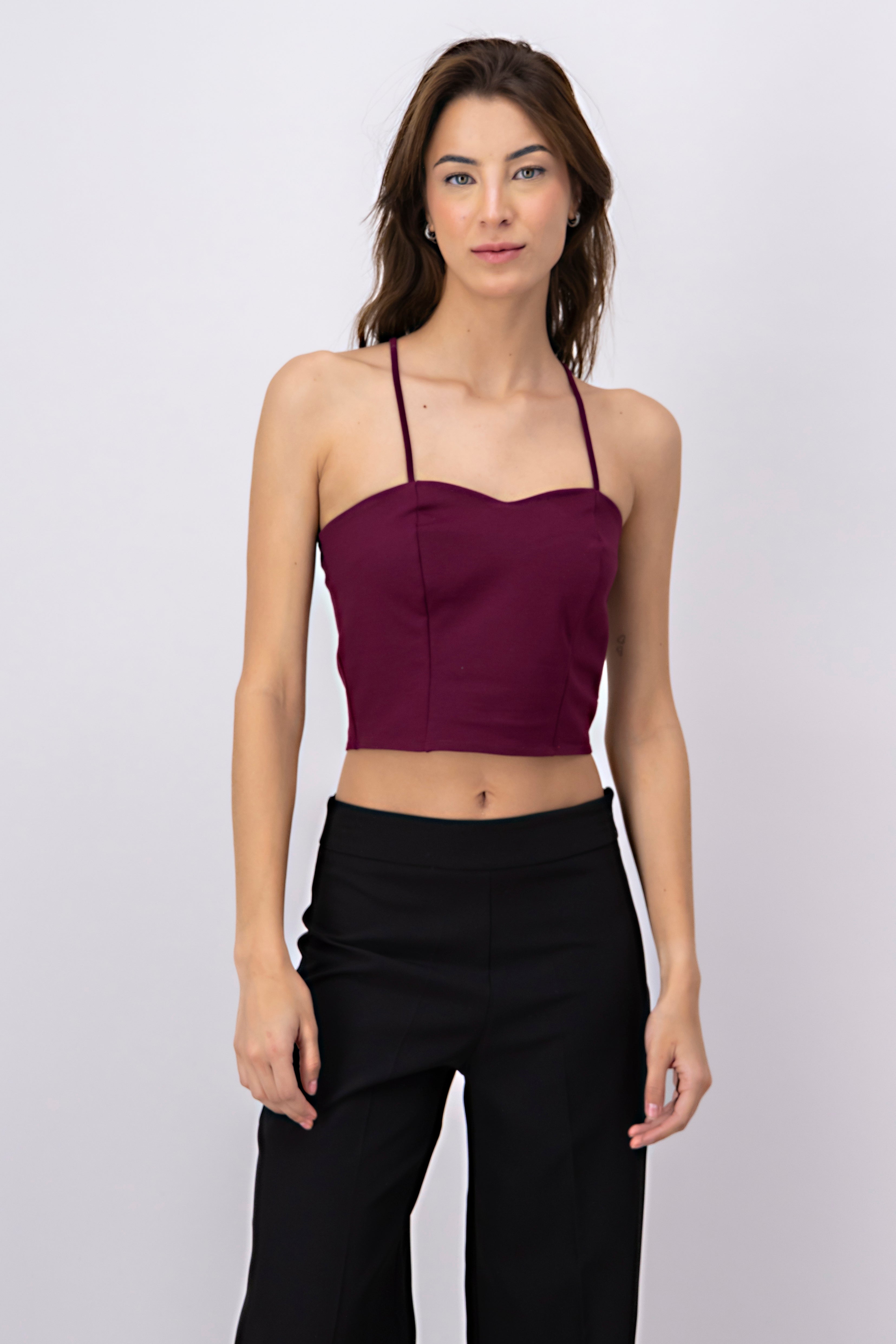 Solid crop top MAGENTA