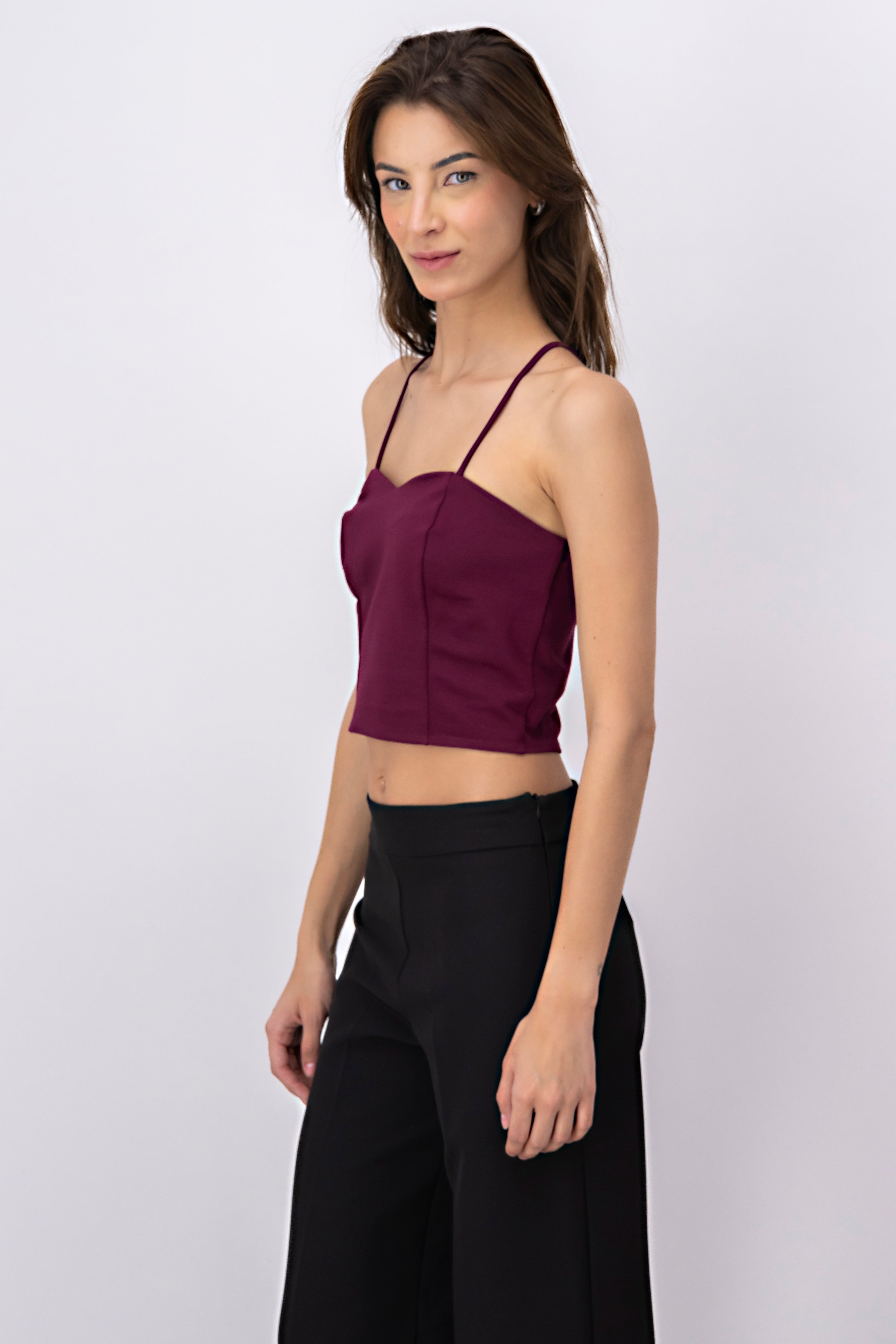 Solid crop top MAGENTA