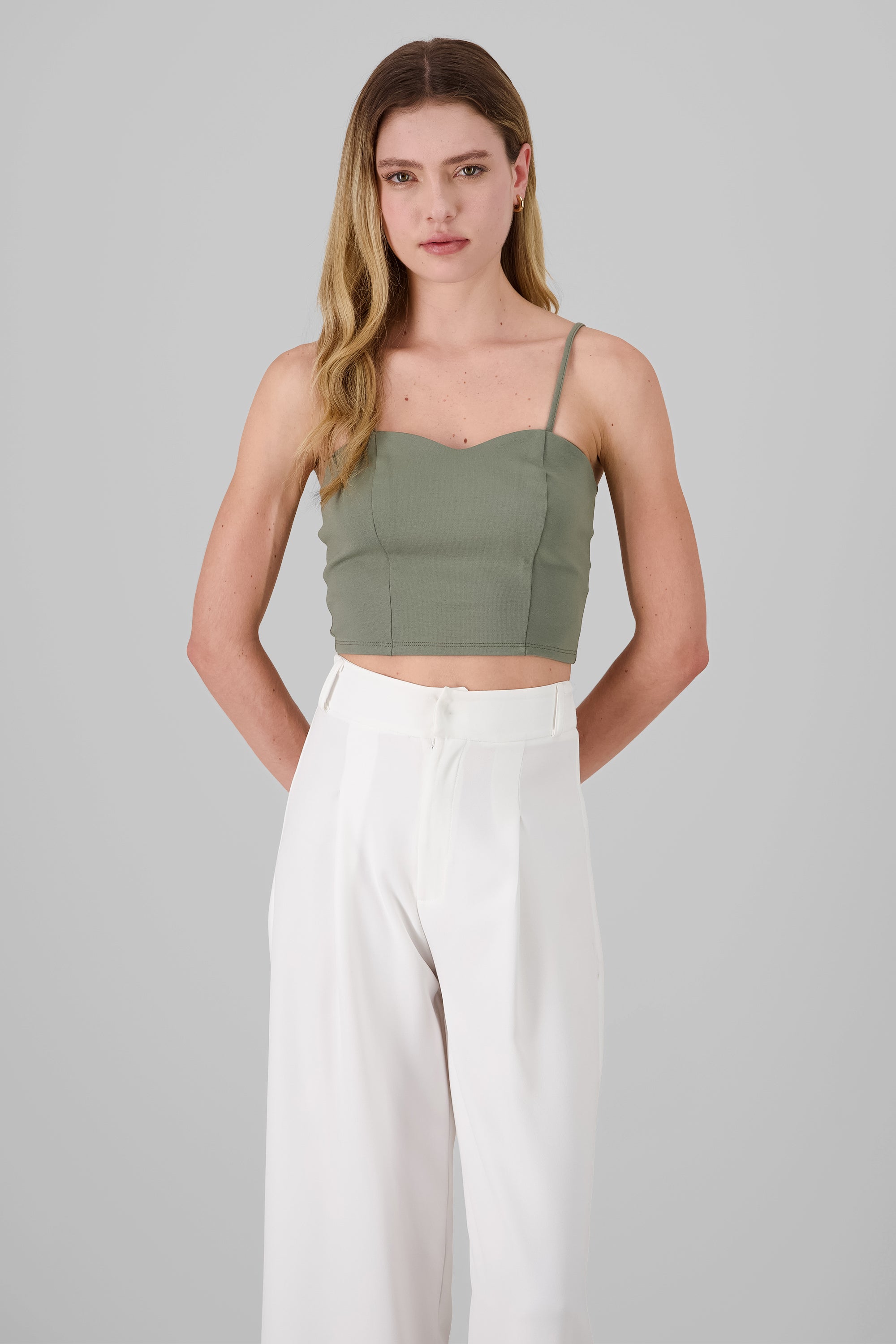 Solid crop top SAGE