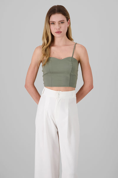 Solid crop top WHITE