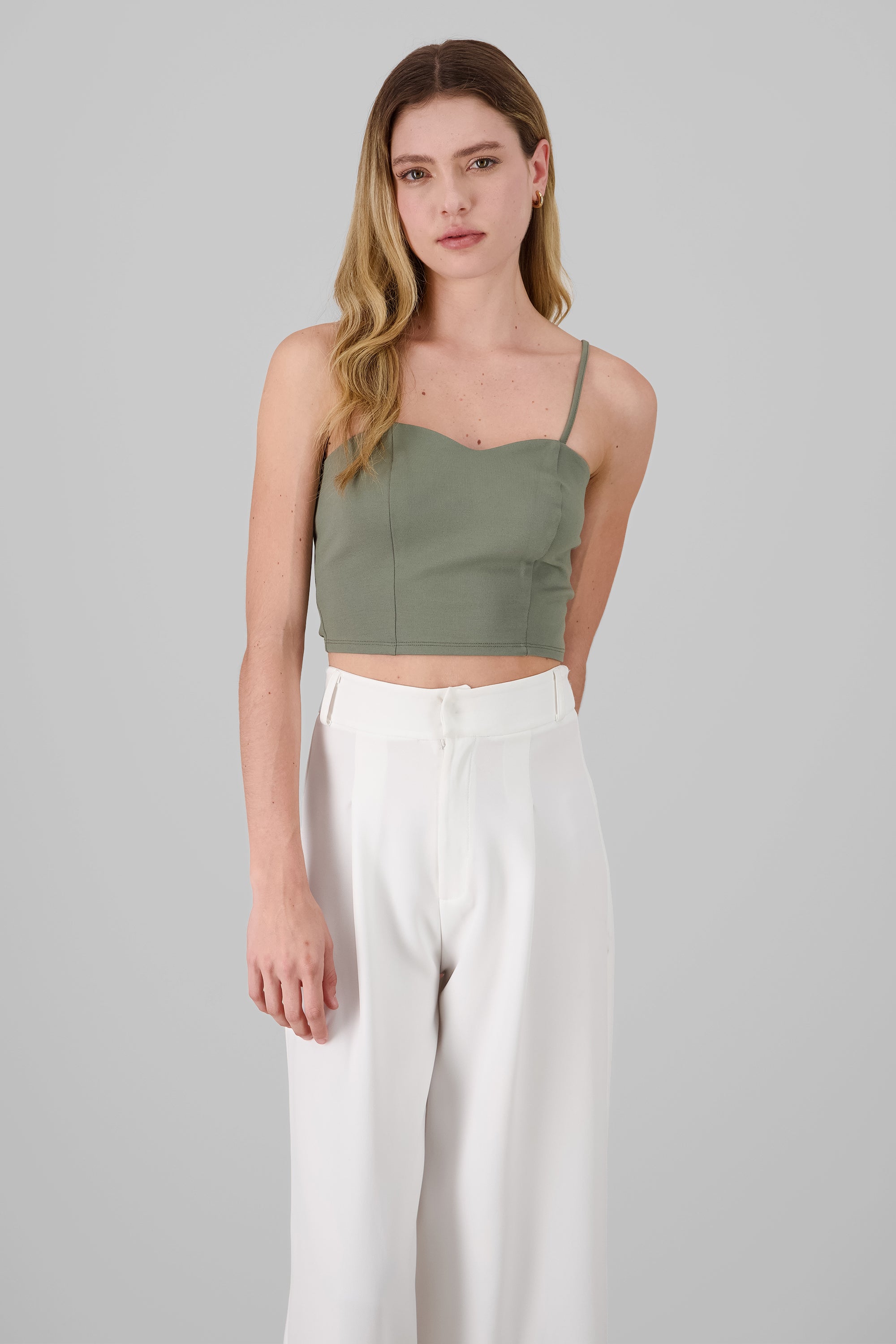 Solid crop top SAGE