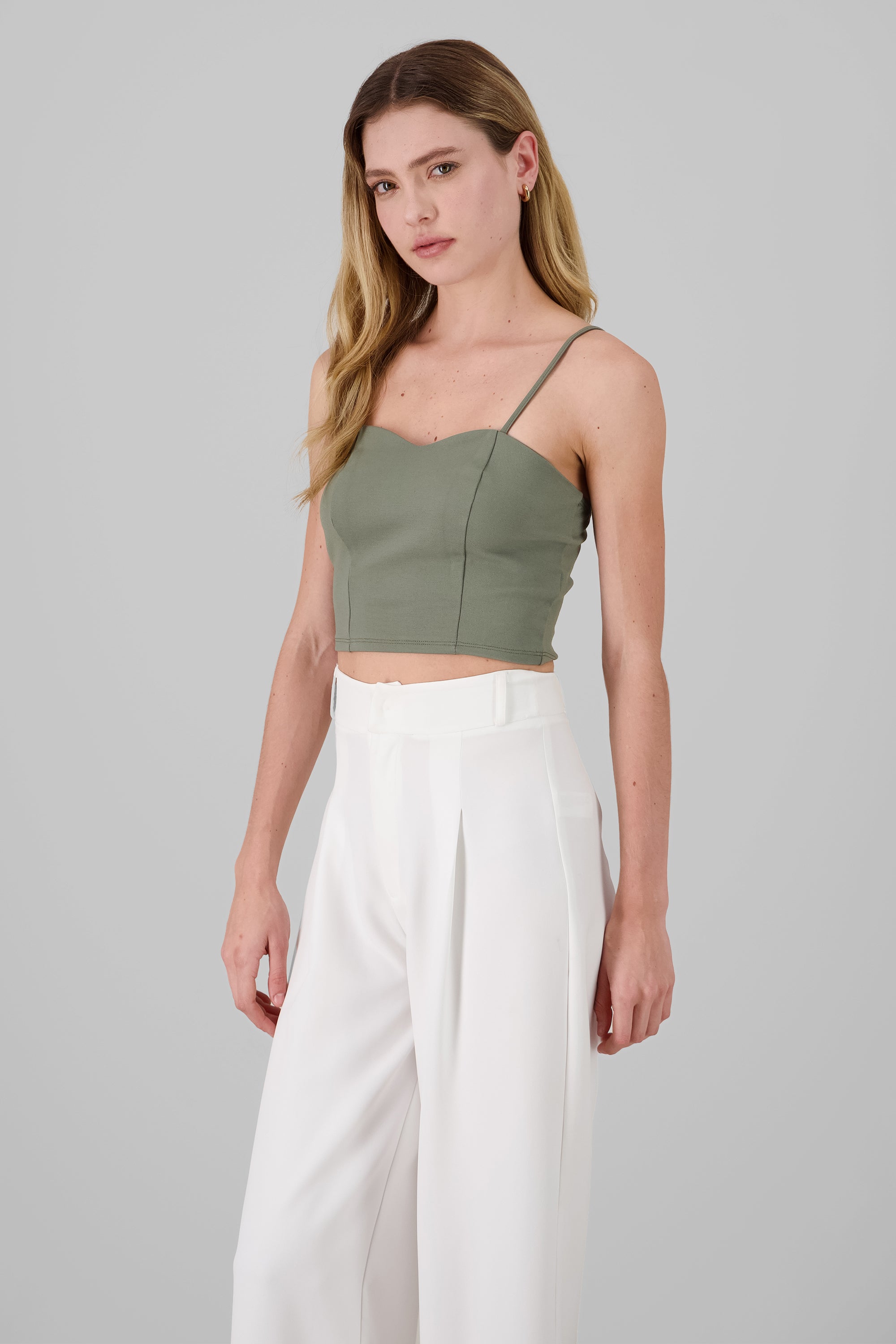 Solid crop top SAGE