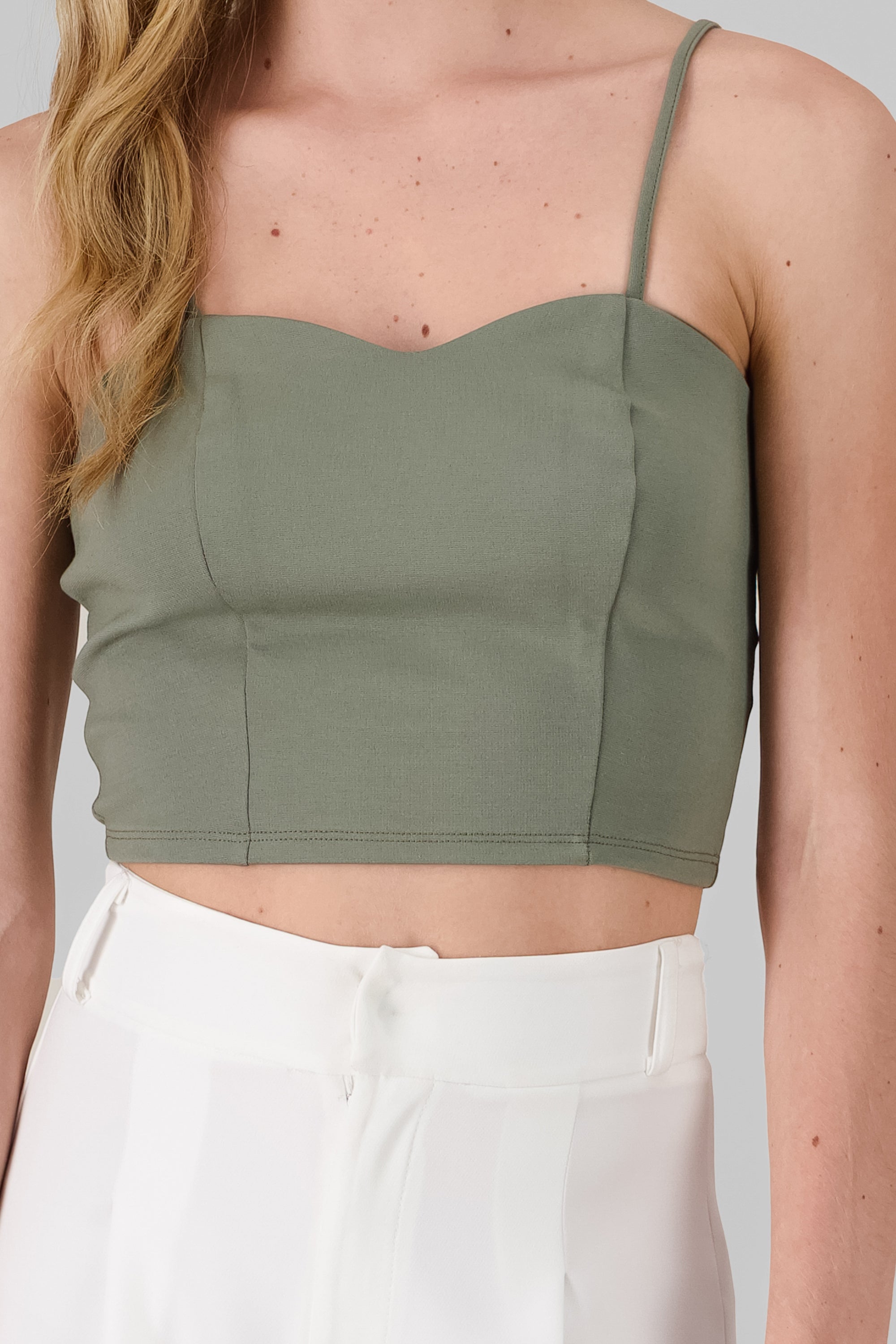 Solid crop top SAGE