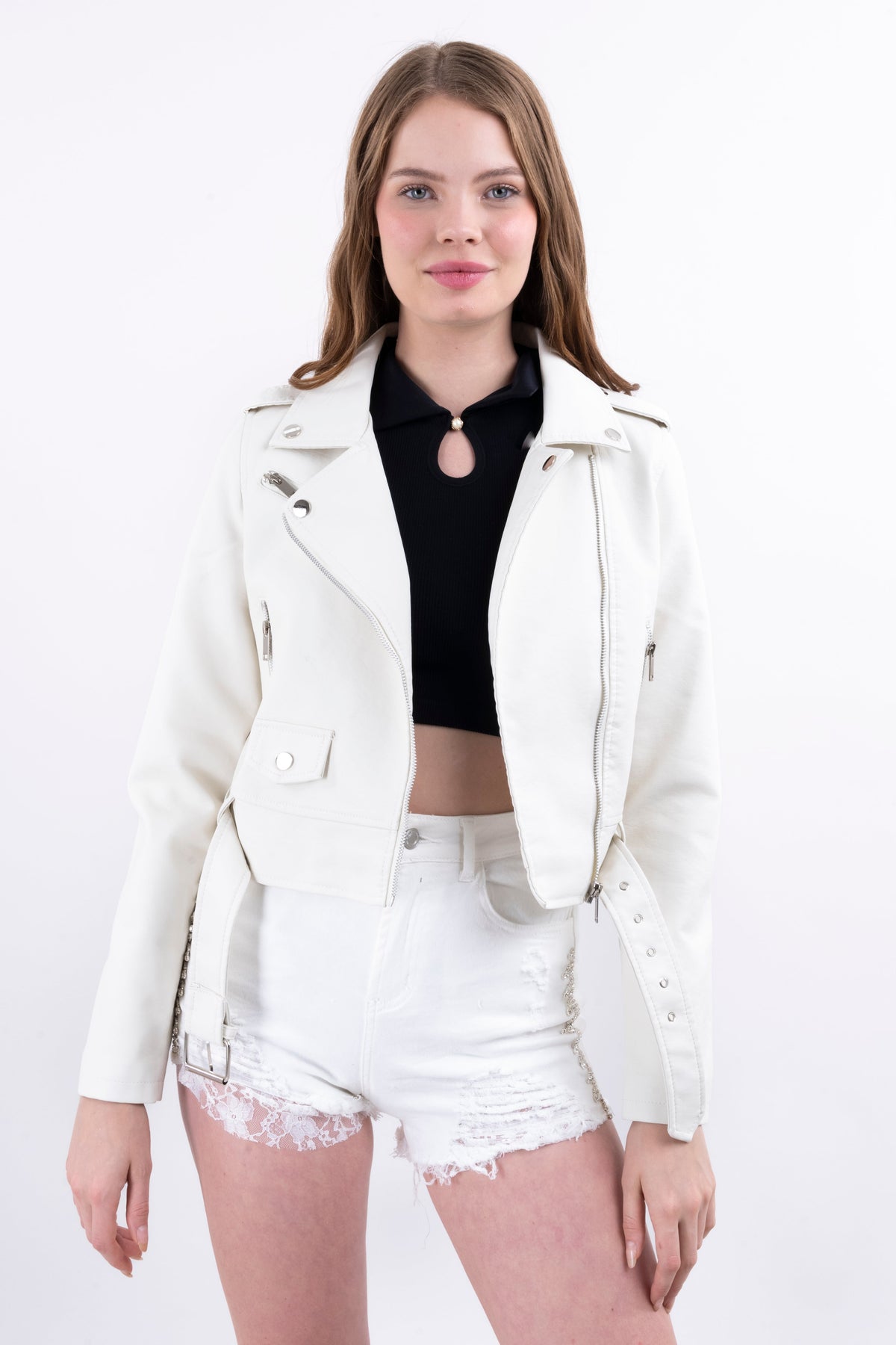 Biker Jacket with Zipper