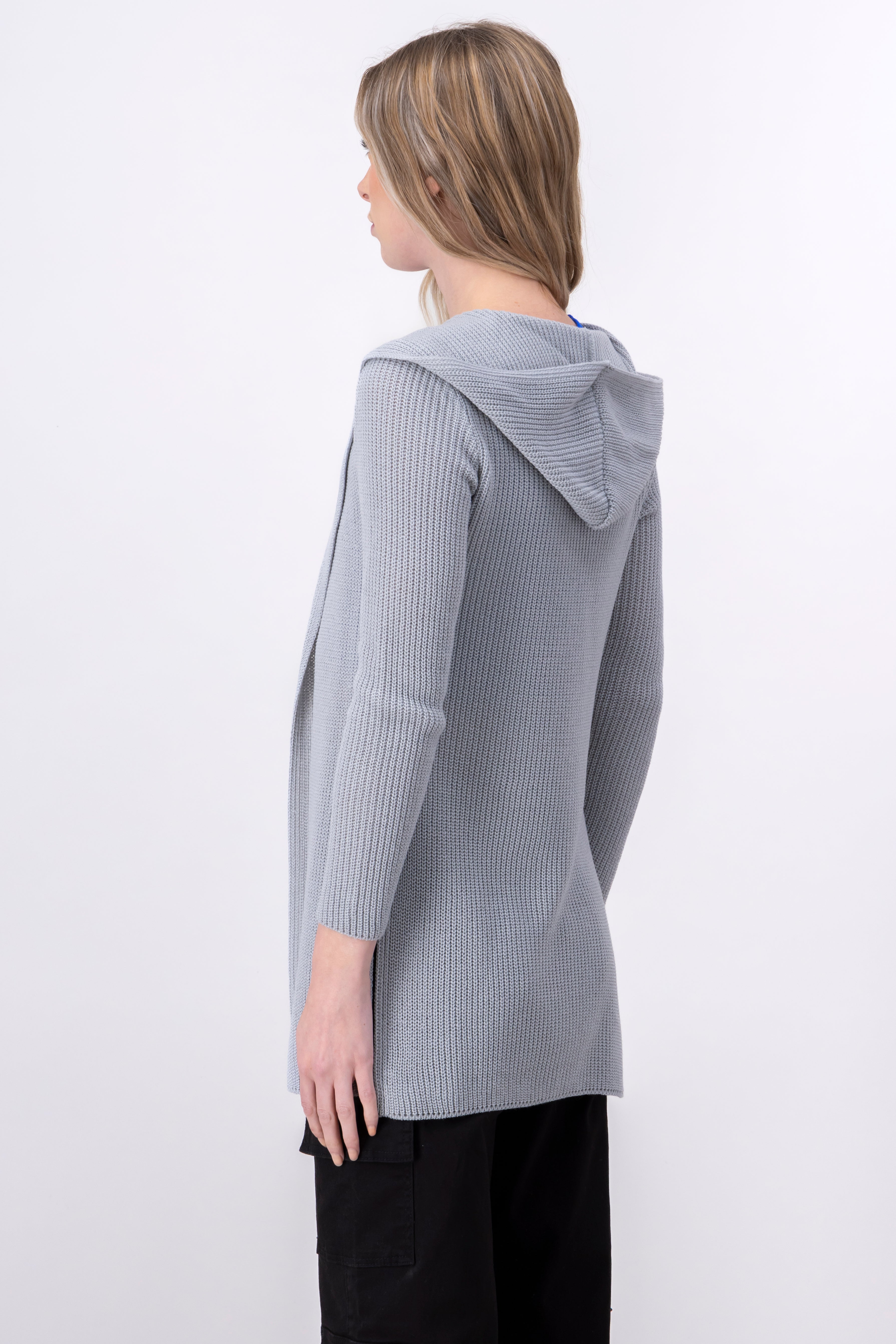 Cardigan with hoodie GRAY