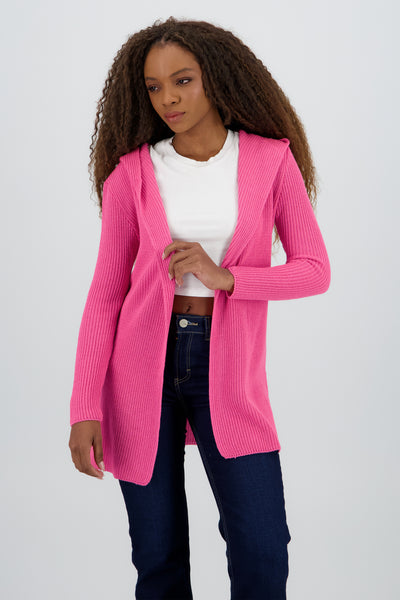 Cardigan with hoodie MAGENTA