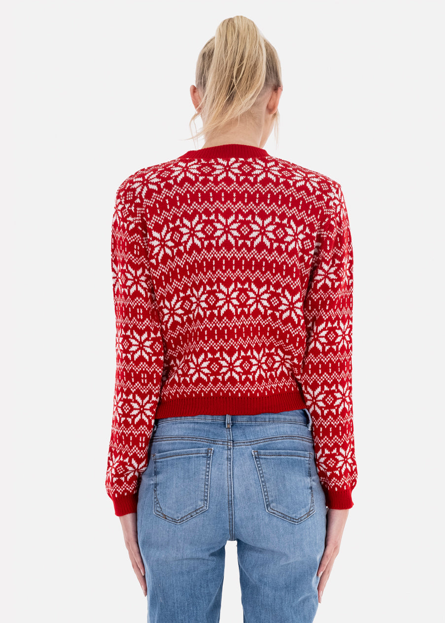 Poinsettia Sweater RED COMBO