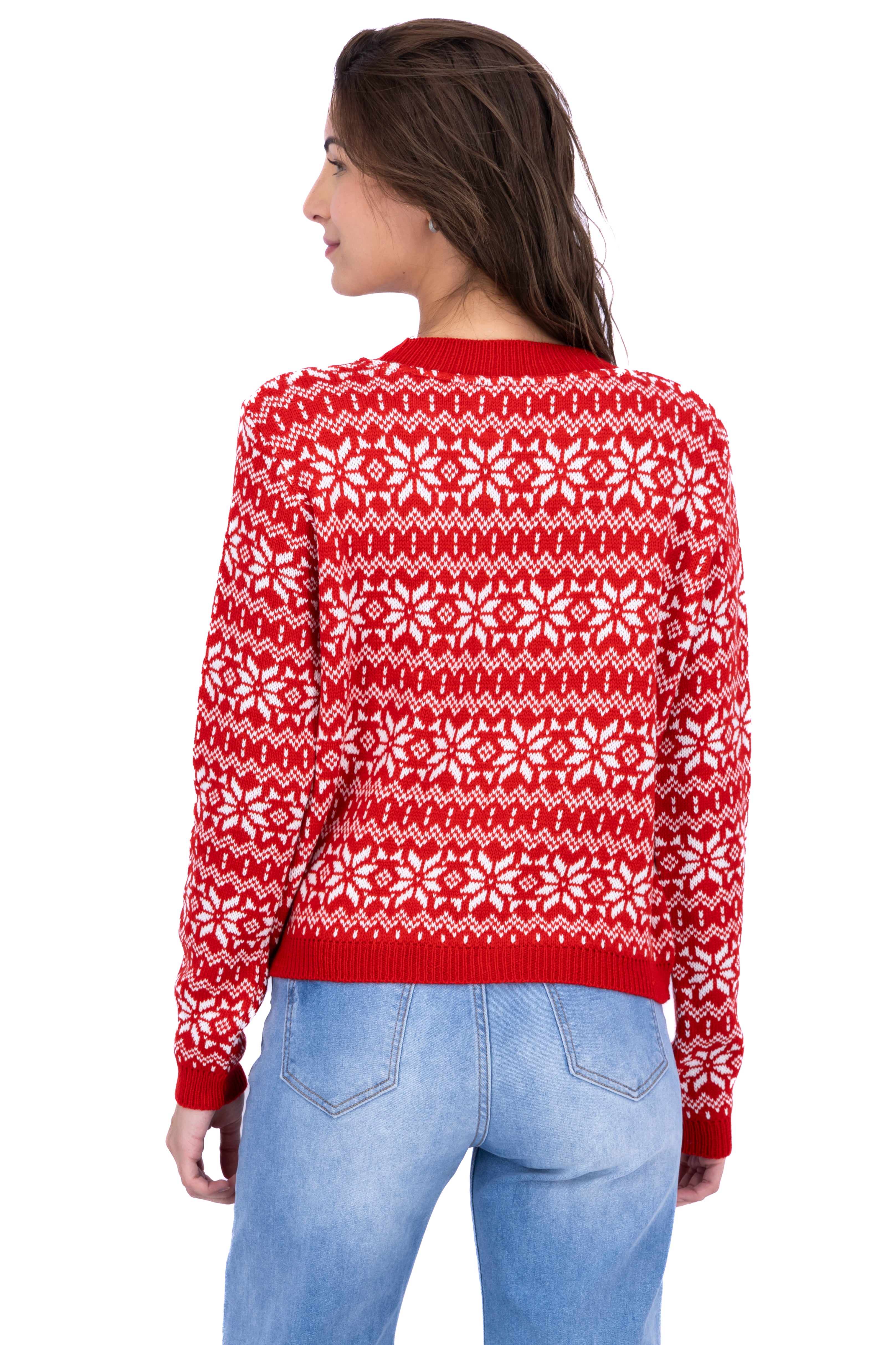 Poinsettia Sweater RED COMBO