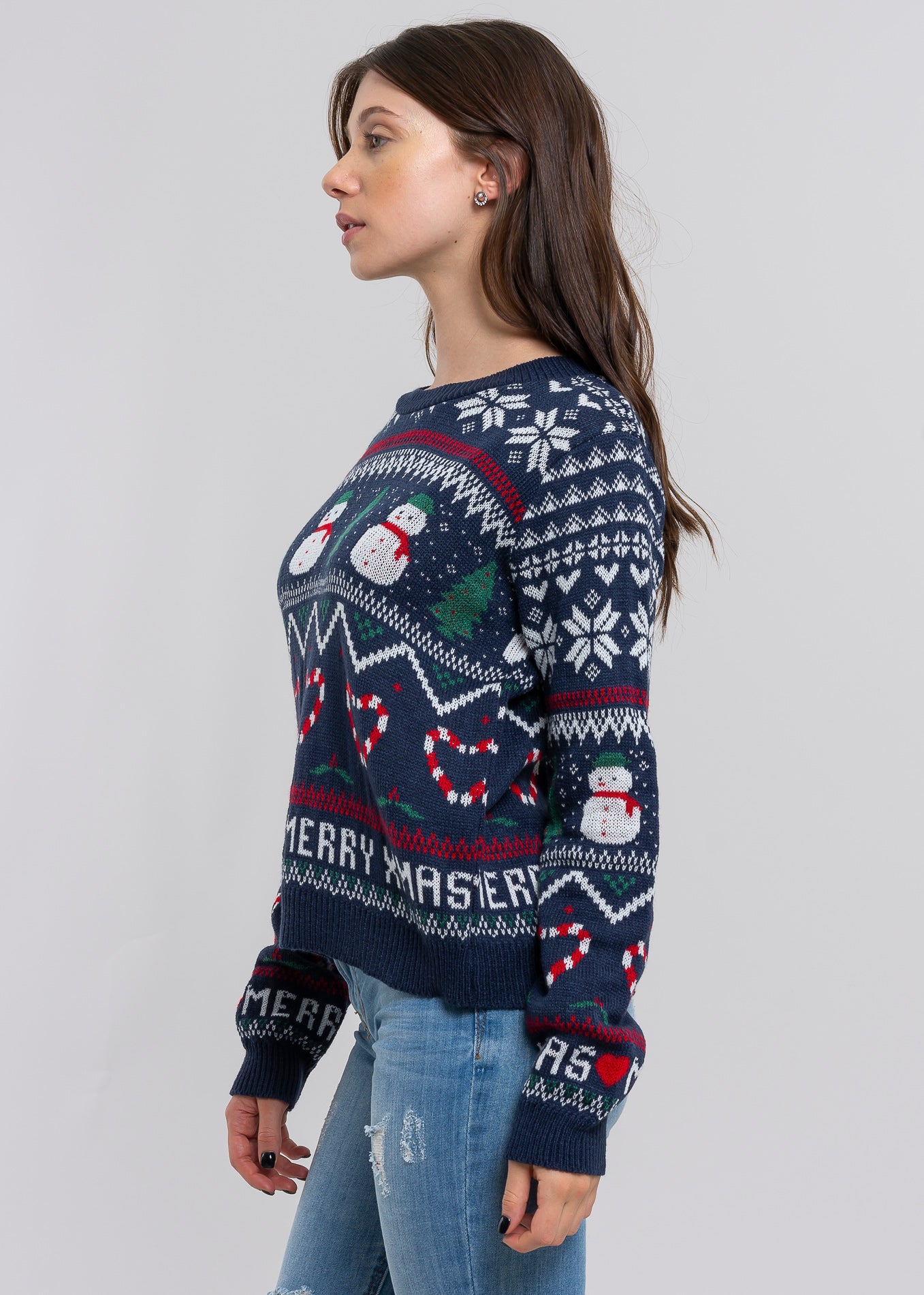 Snowman Christmas sweater NAVY COMBO