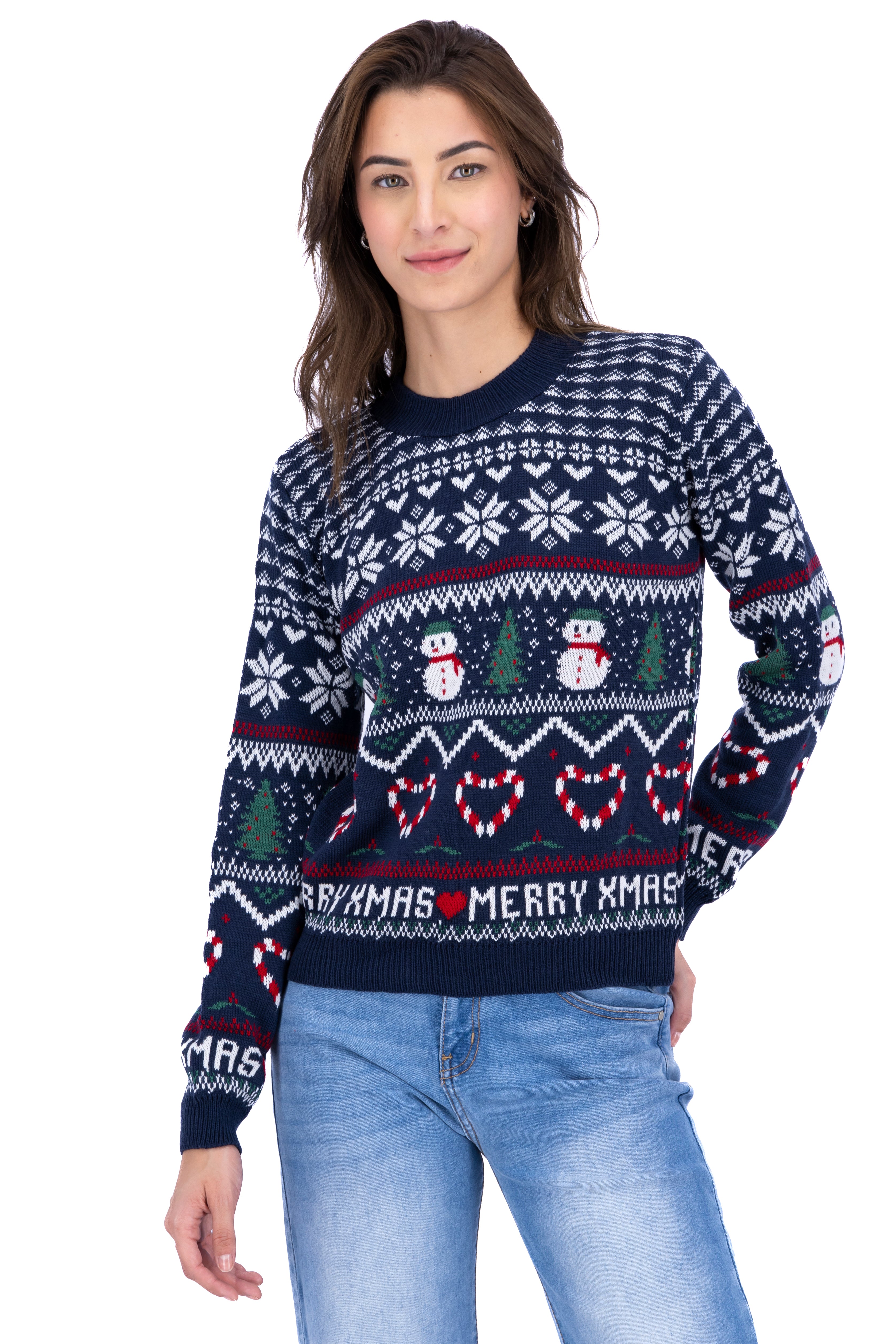 Snowman Christmas sweater NAVY COMBO