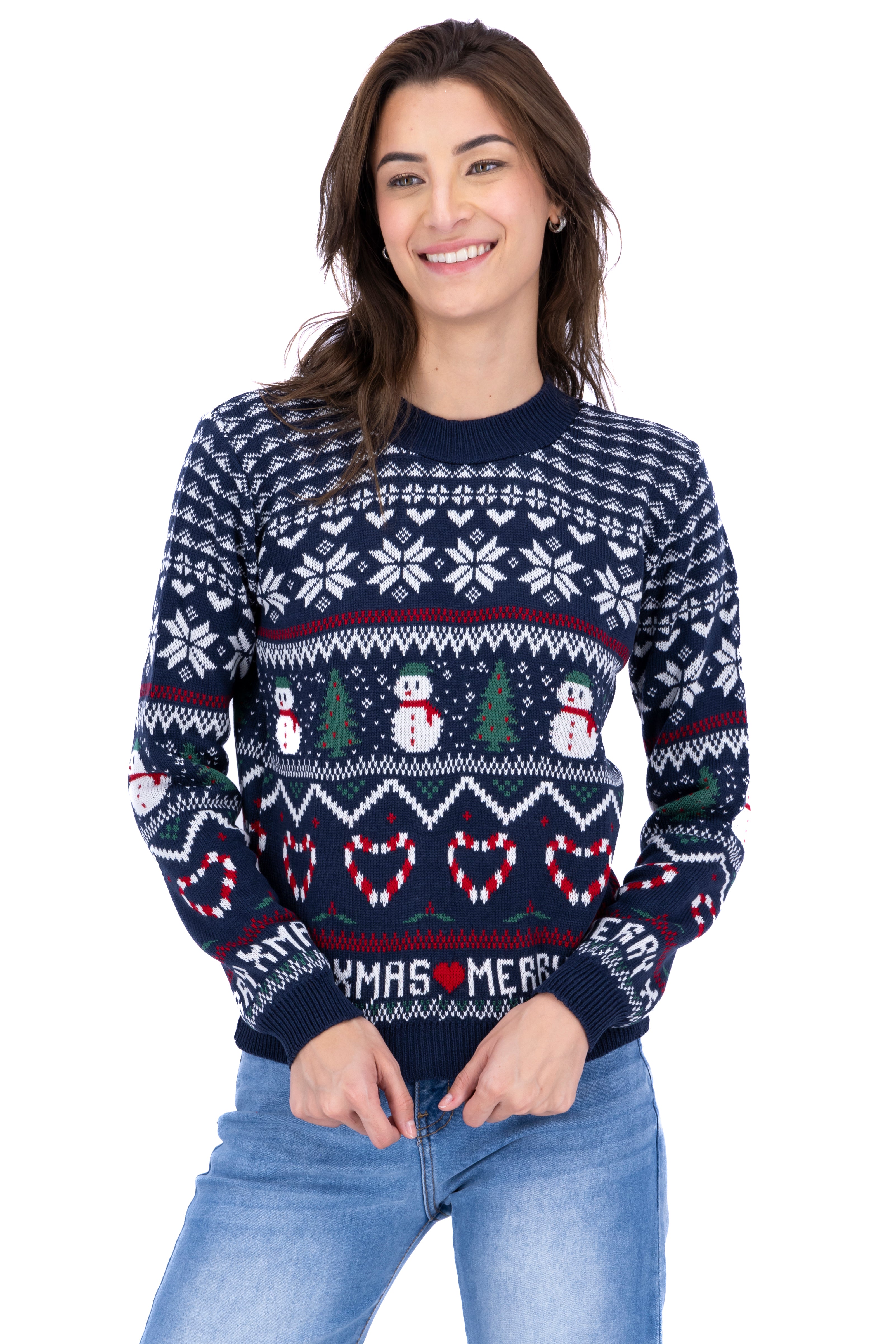 Snowman Christmas sweater NAVY COMBO