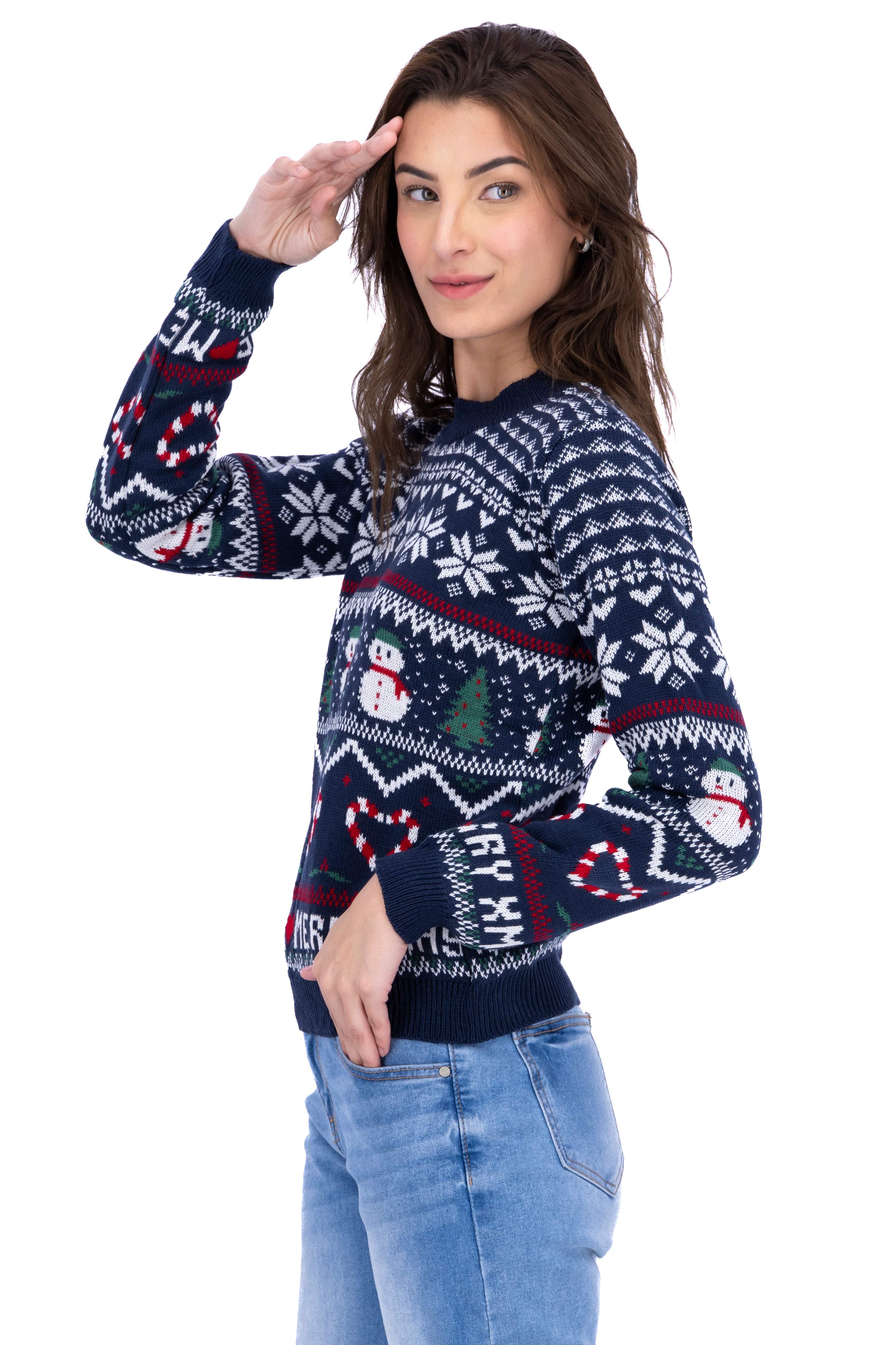 Snowman Christmas sweater NAVY COMBO