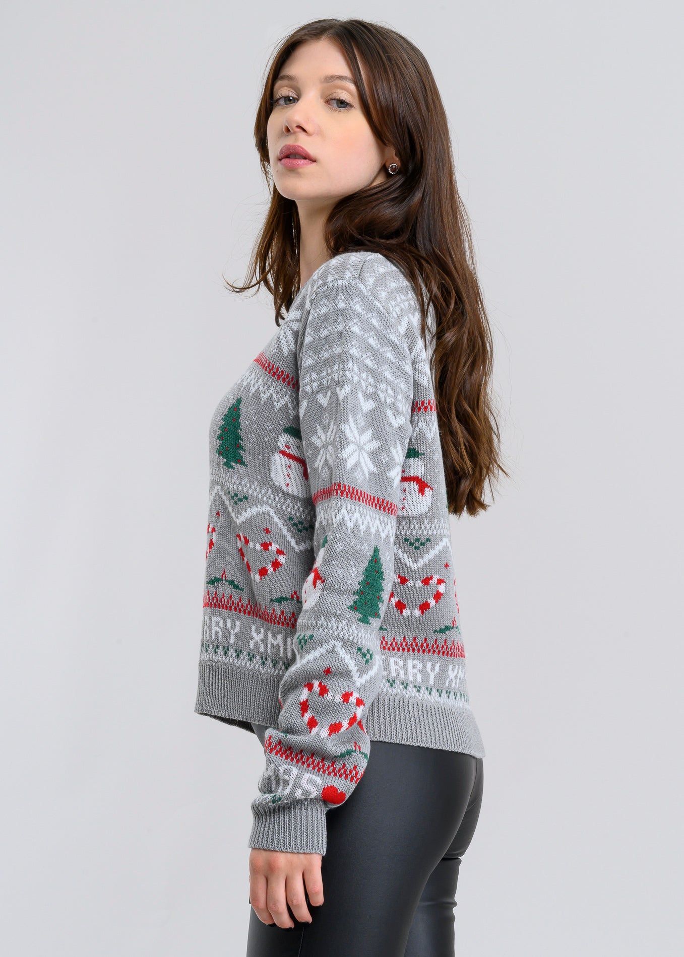 Snowman Christmas sweater GRAY COMBO