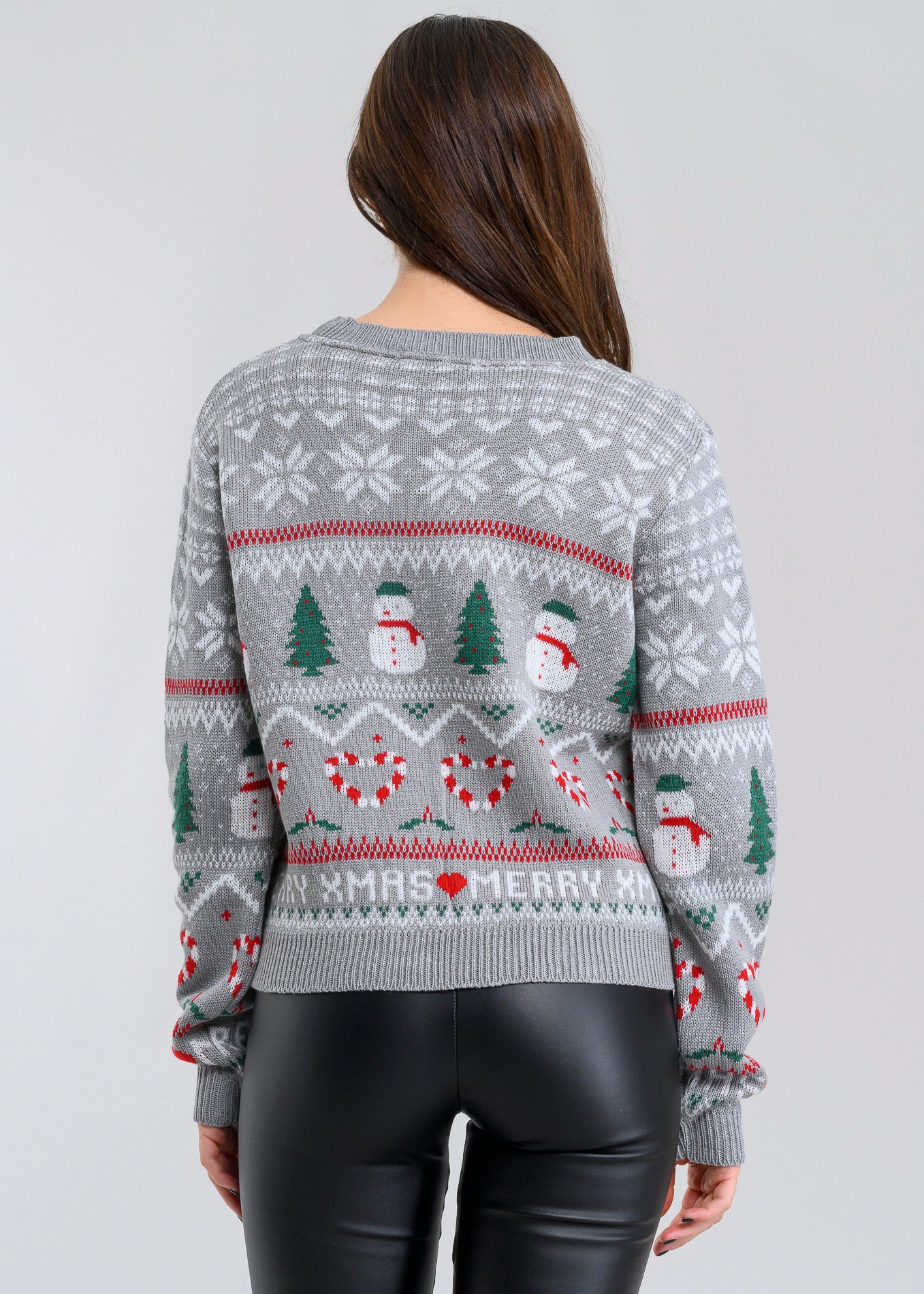 Snowman Christmas sweater GRAY COMBO