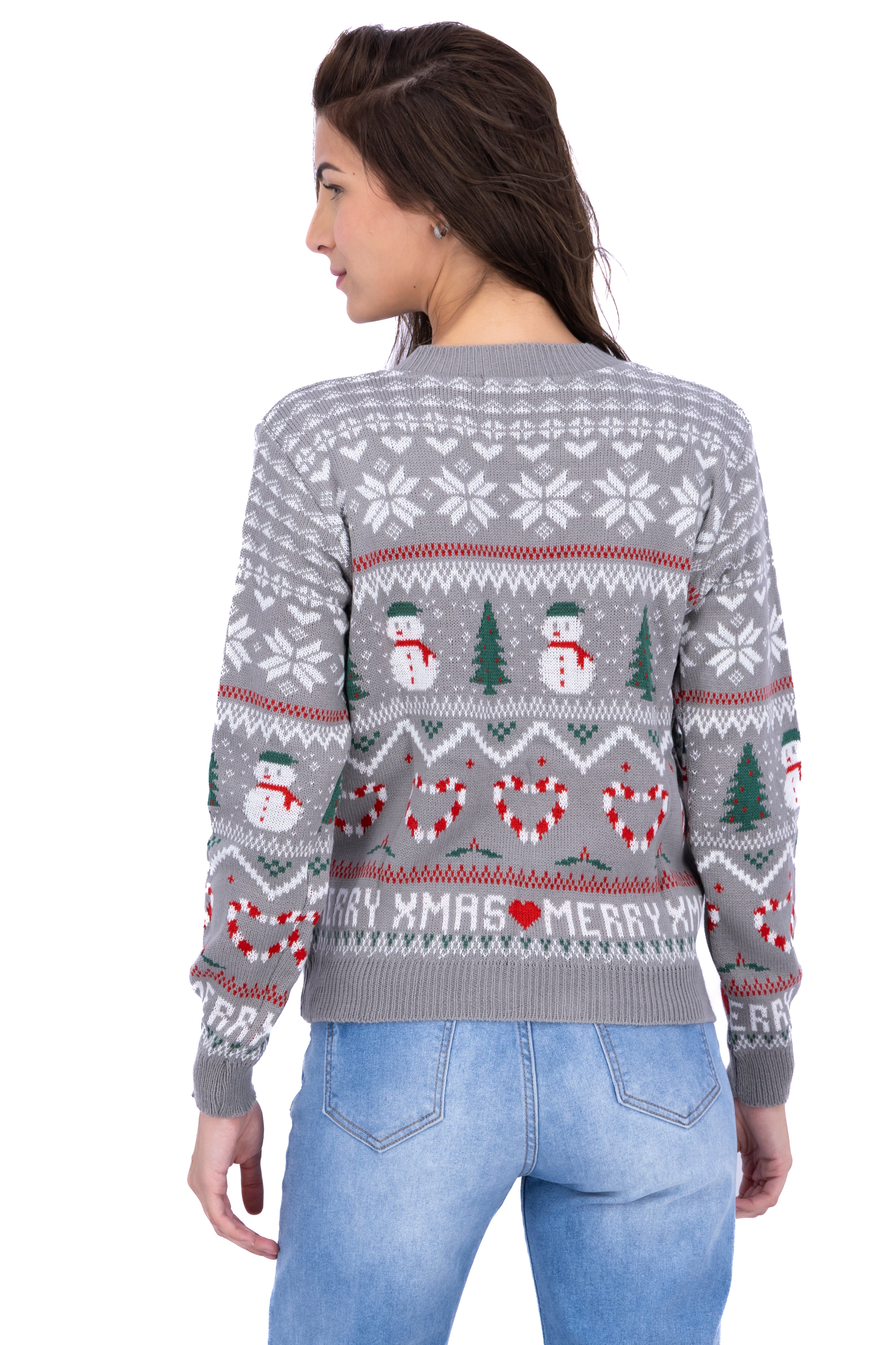 Snowman Christmas sweater GRAY COMBO