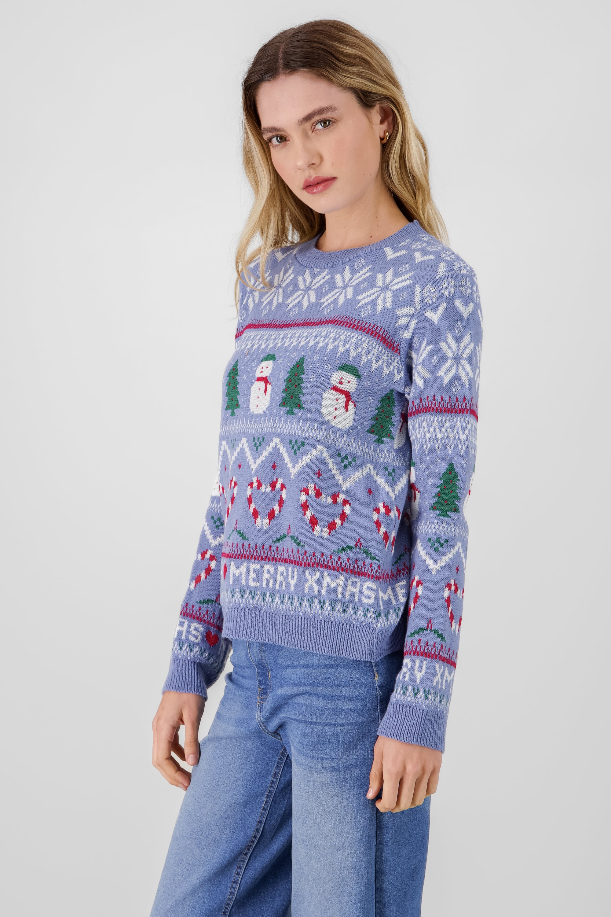 Snowman Christmas sweater INDIGO