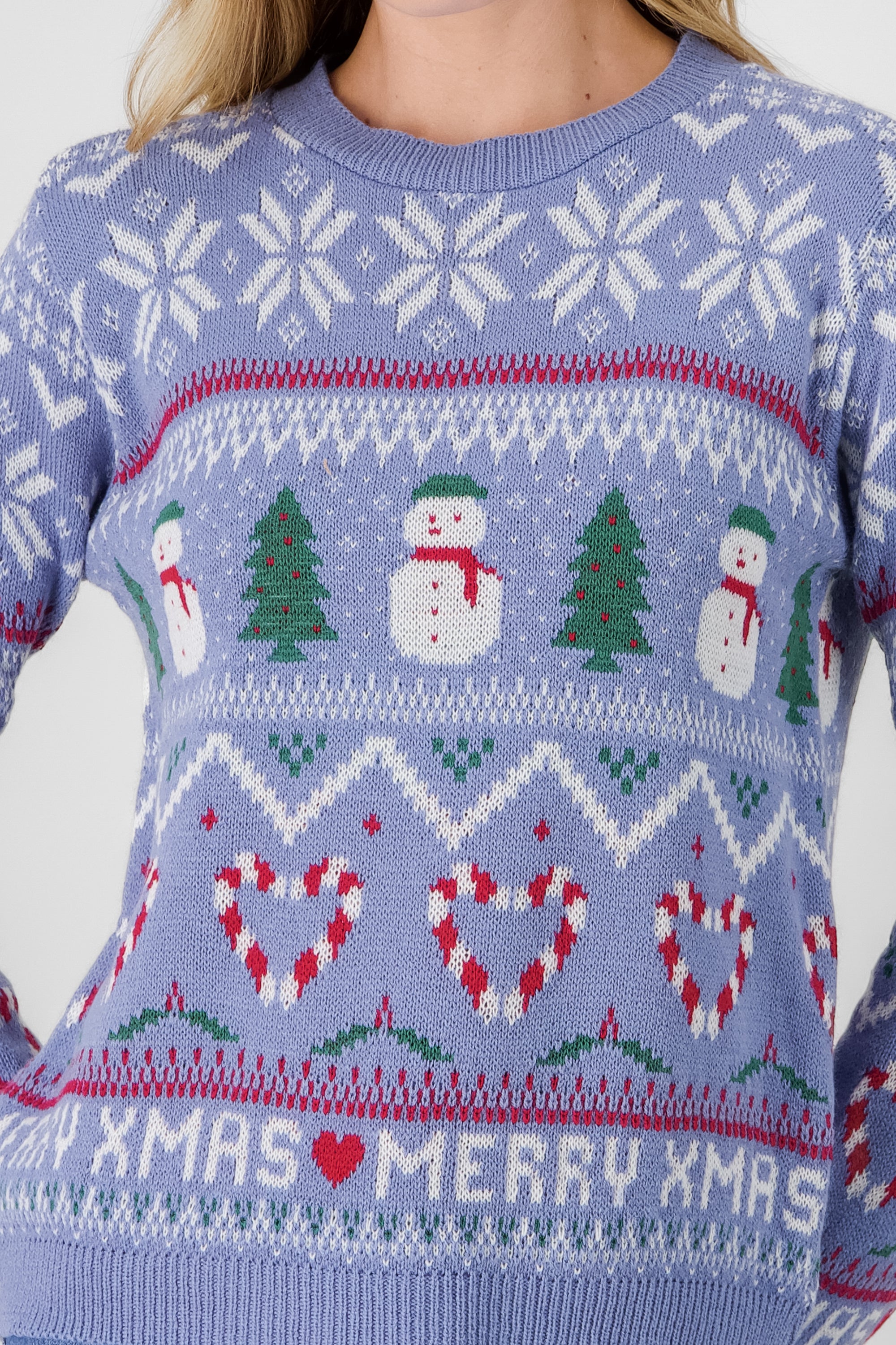 Snowman Christmas sweater INDIGO