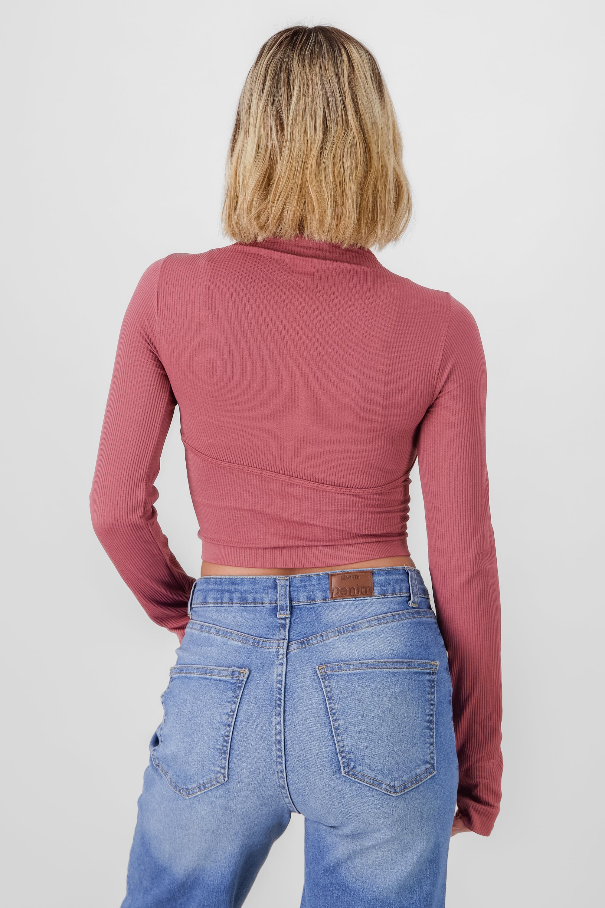 Seamless shrug top set MARSALA