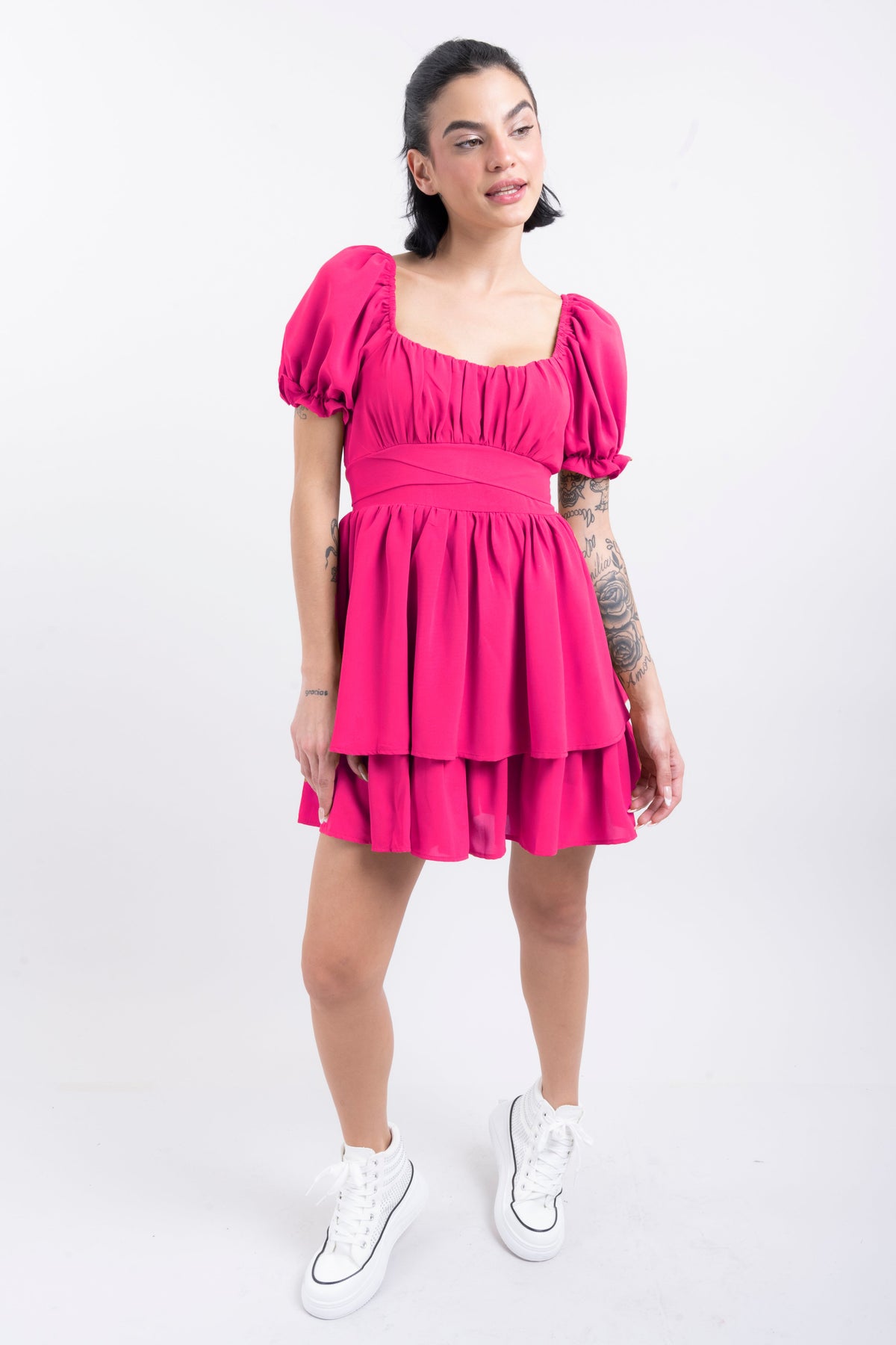 Mini Layered Bow Dress
