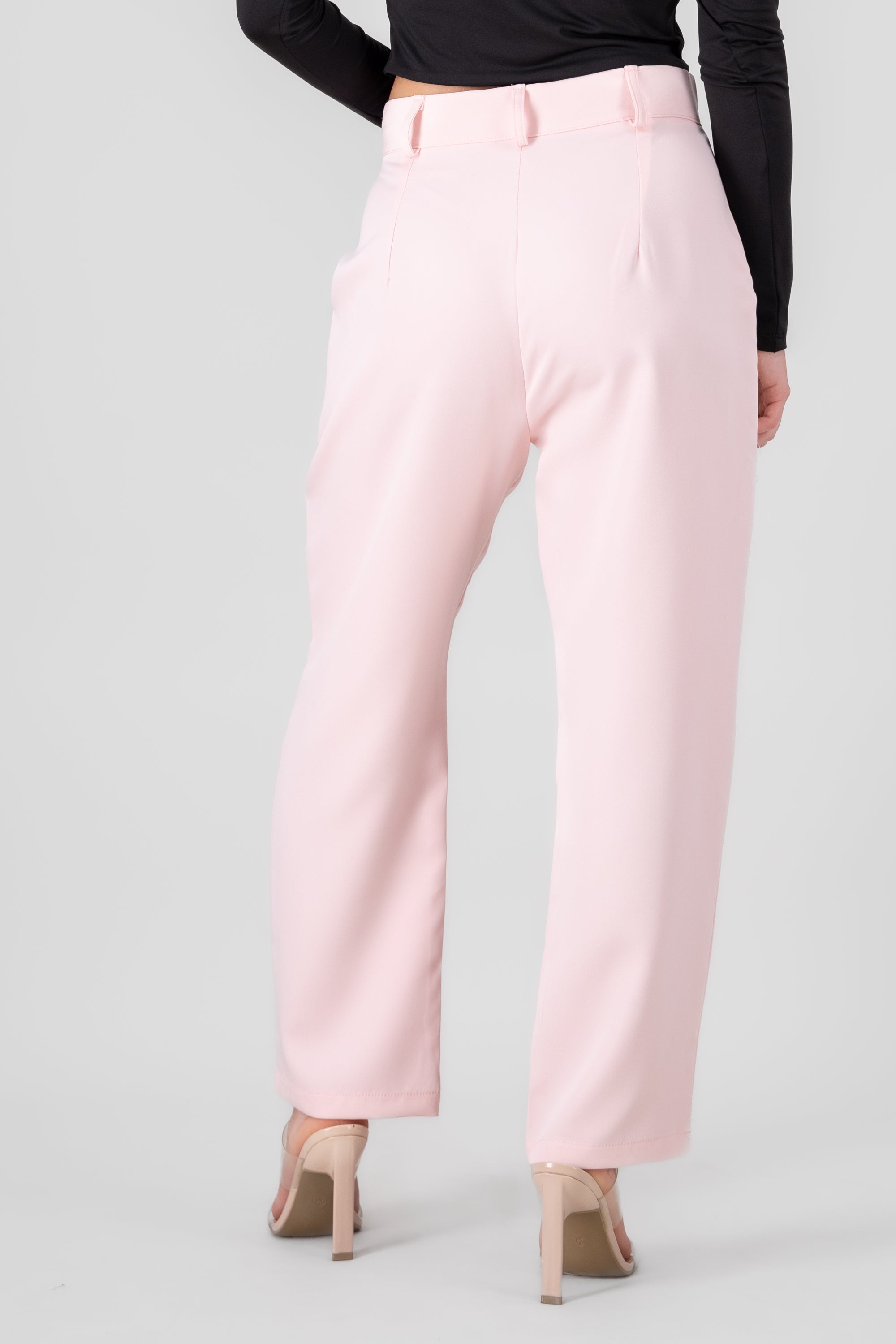 Highwaisted capri pant with pockets NUDE