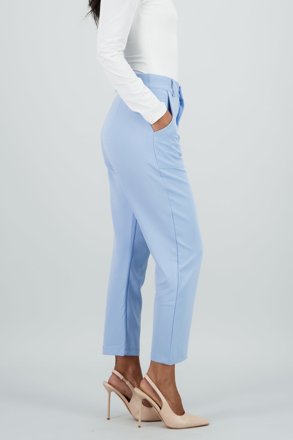 High Waist Capris with Pockets