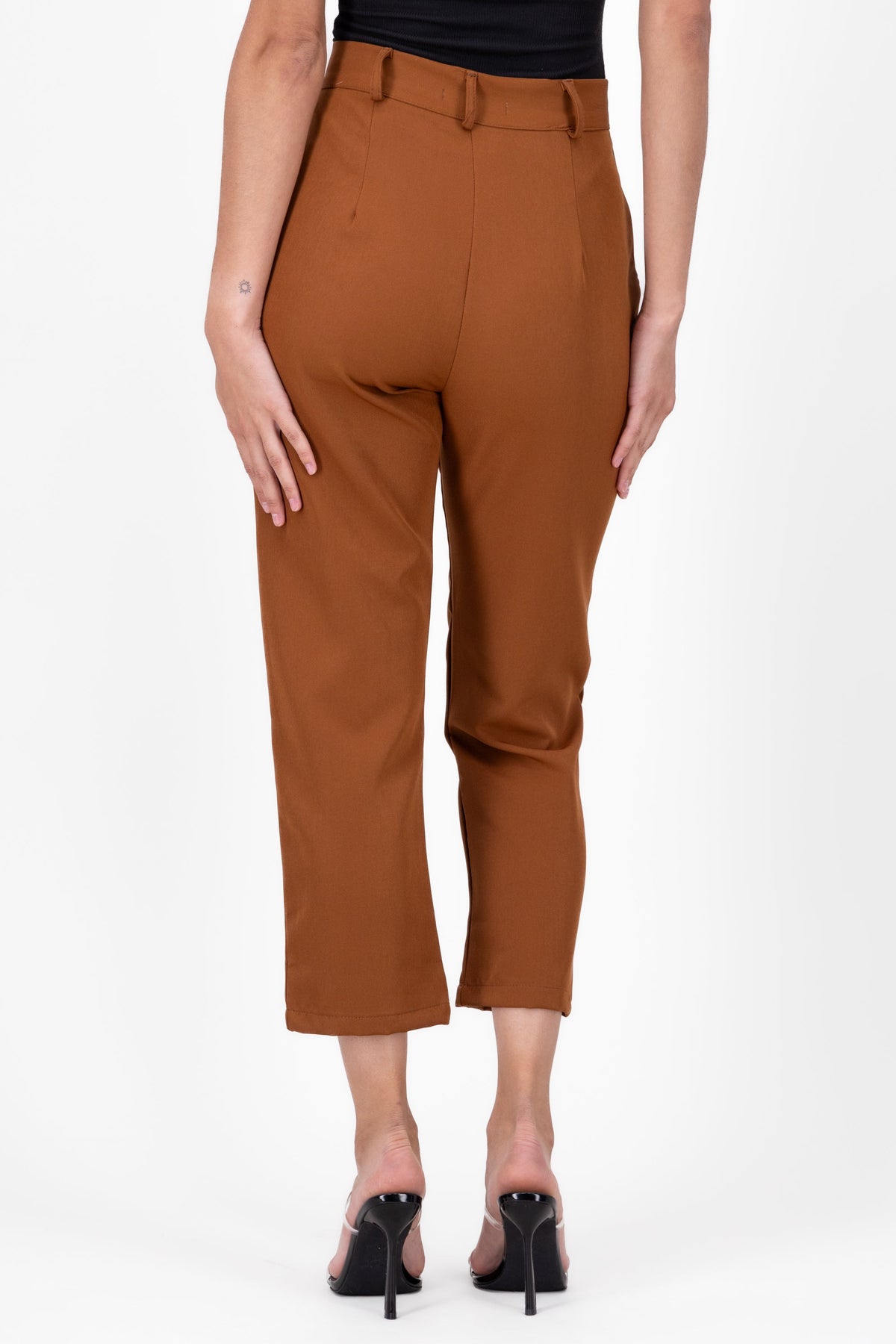 High Waist Capris with Pockets