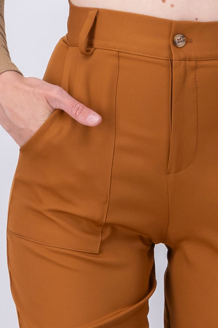 High Waist Capris with Pockets