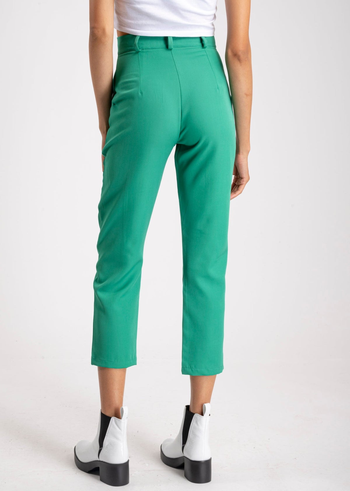 High Waist Capris with Pockets