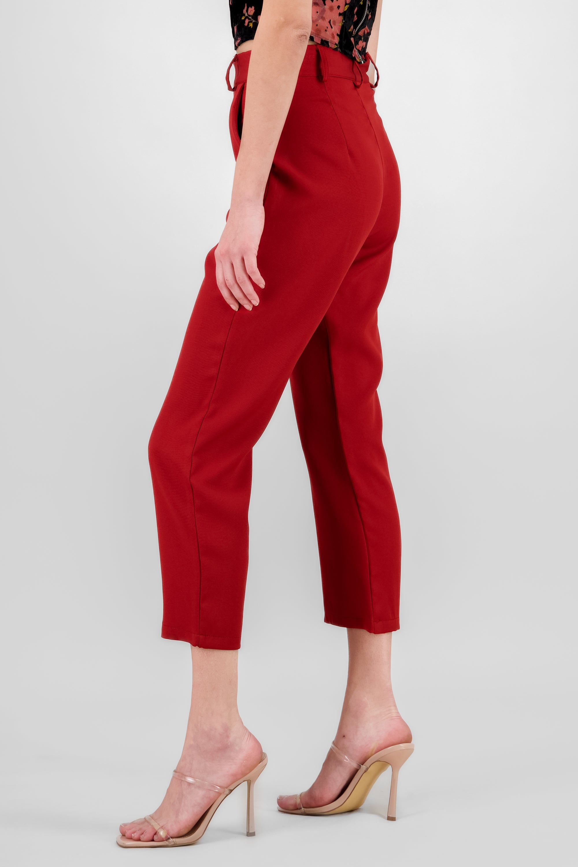 High Waist Capris with Pockets