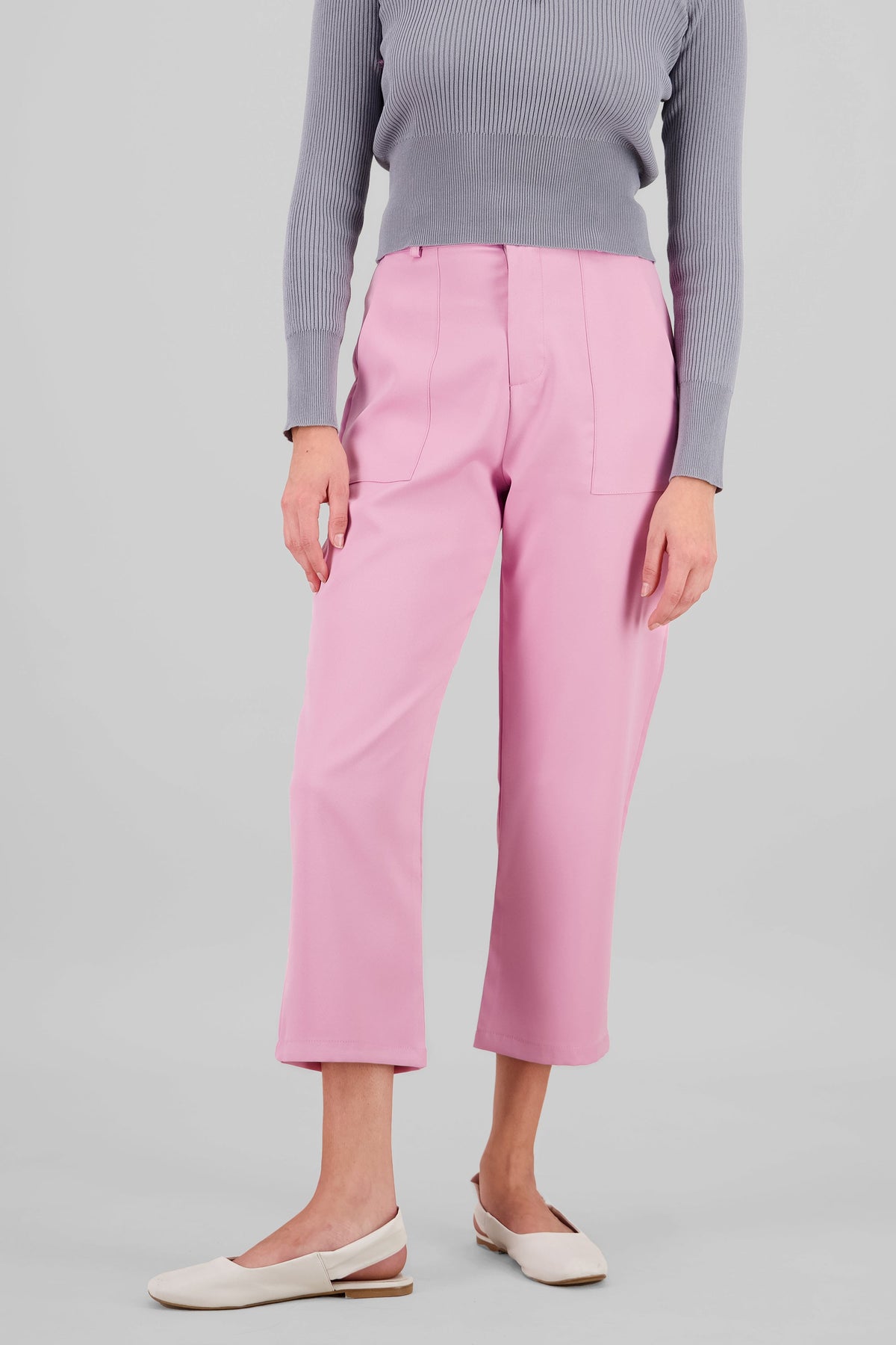 High Waist Capris with Pockets