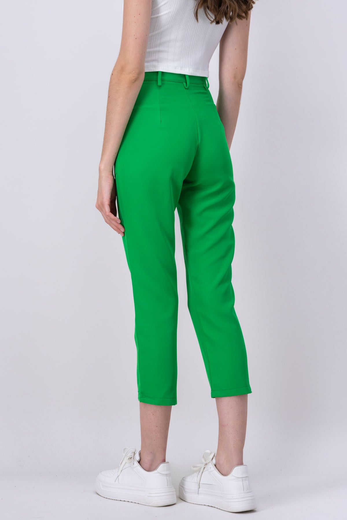 High Waist Capris with Pockets