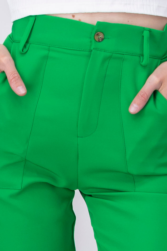 High Waist Capris with Pockets