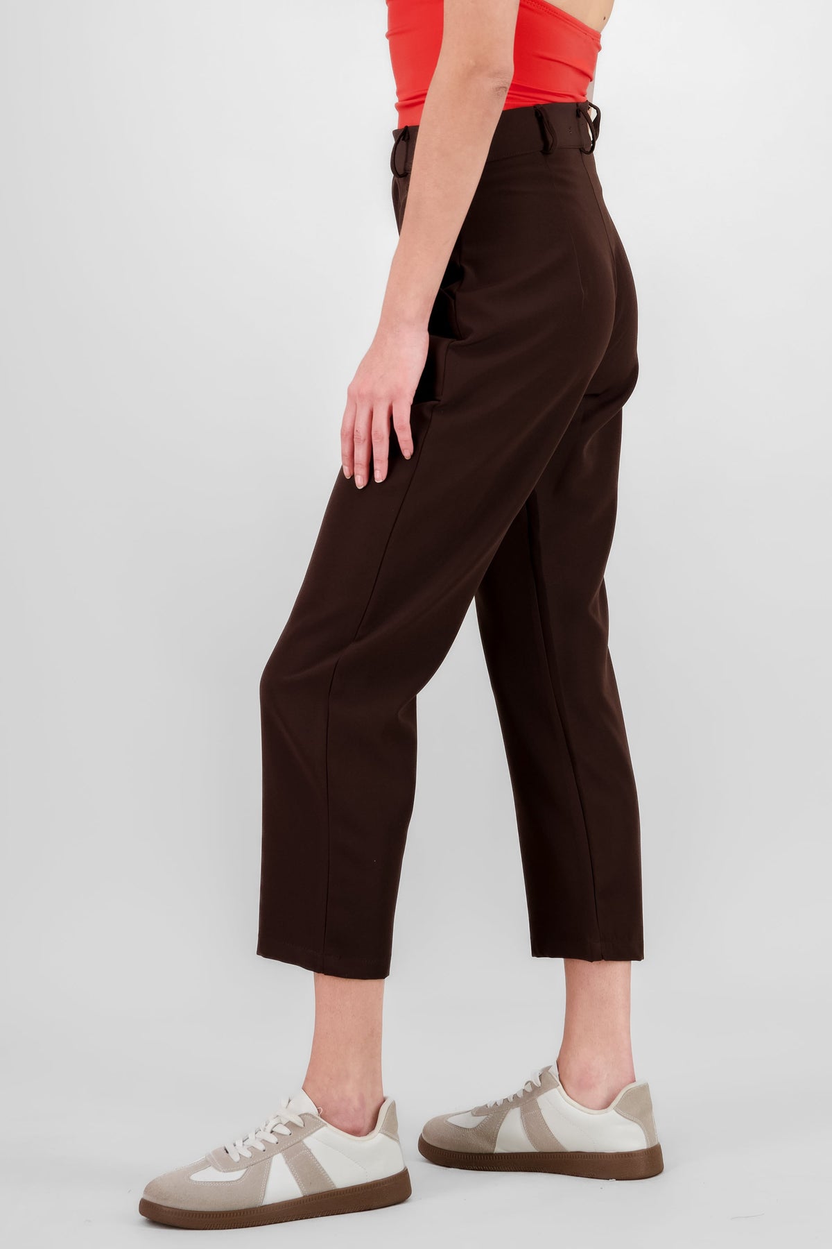 High Waist Capris with Pockets