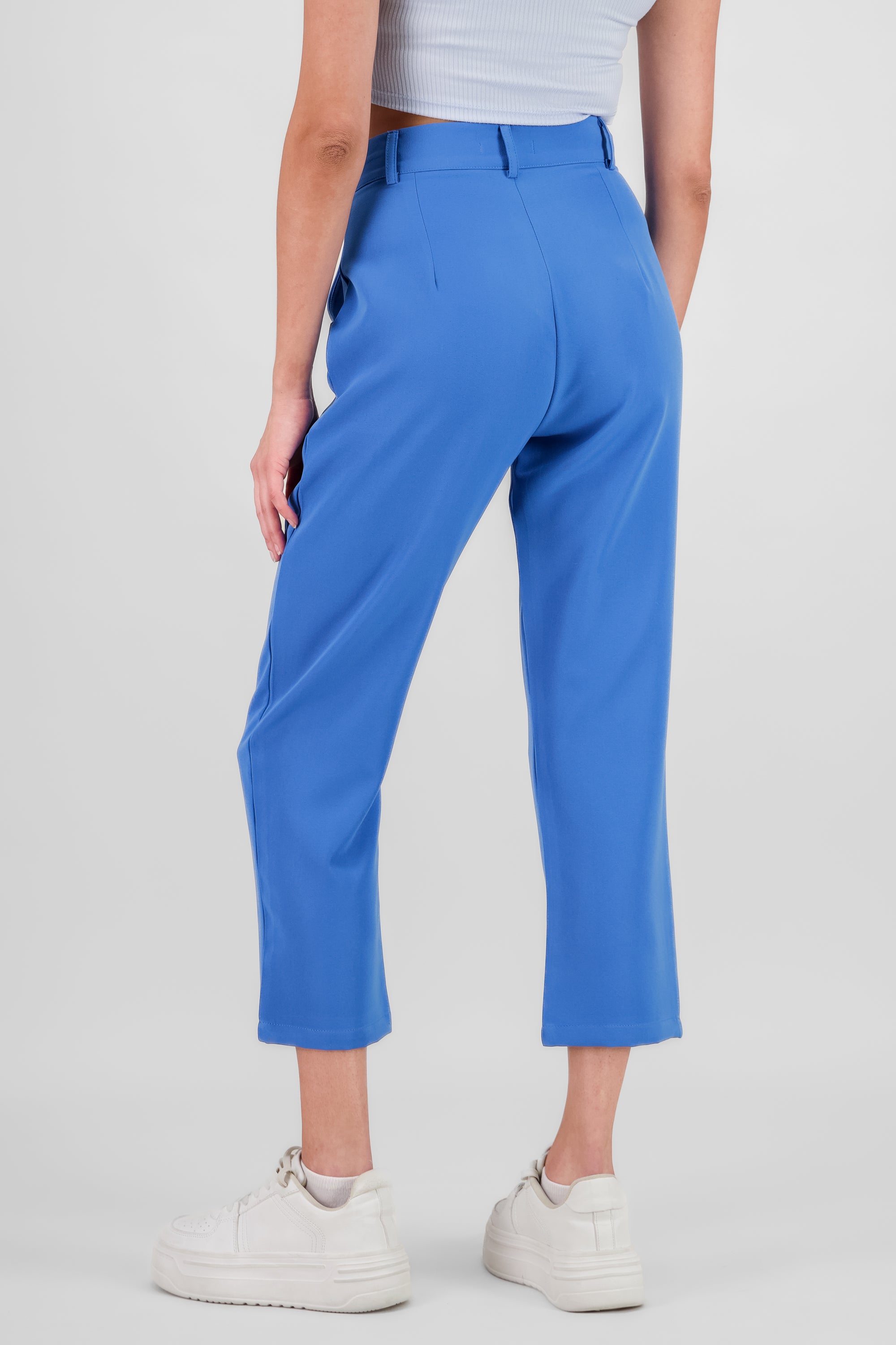 Highwaisted capri pant with pockets BRIGHT BLUE