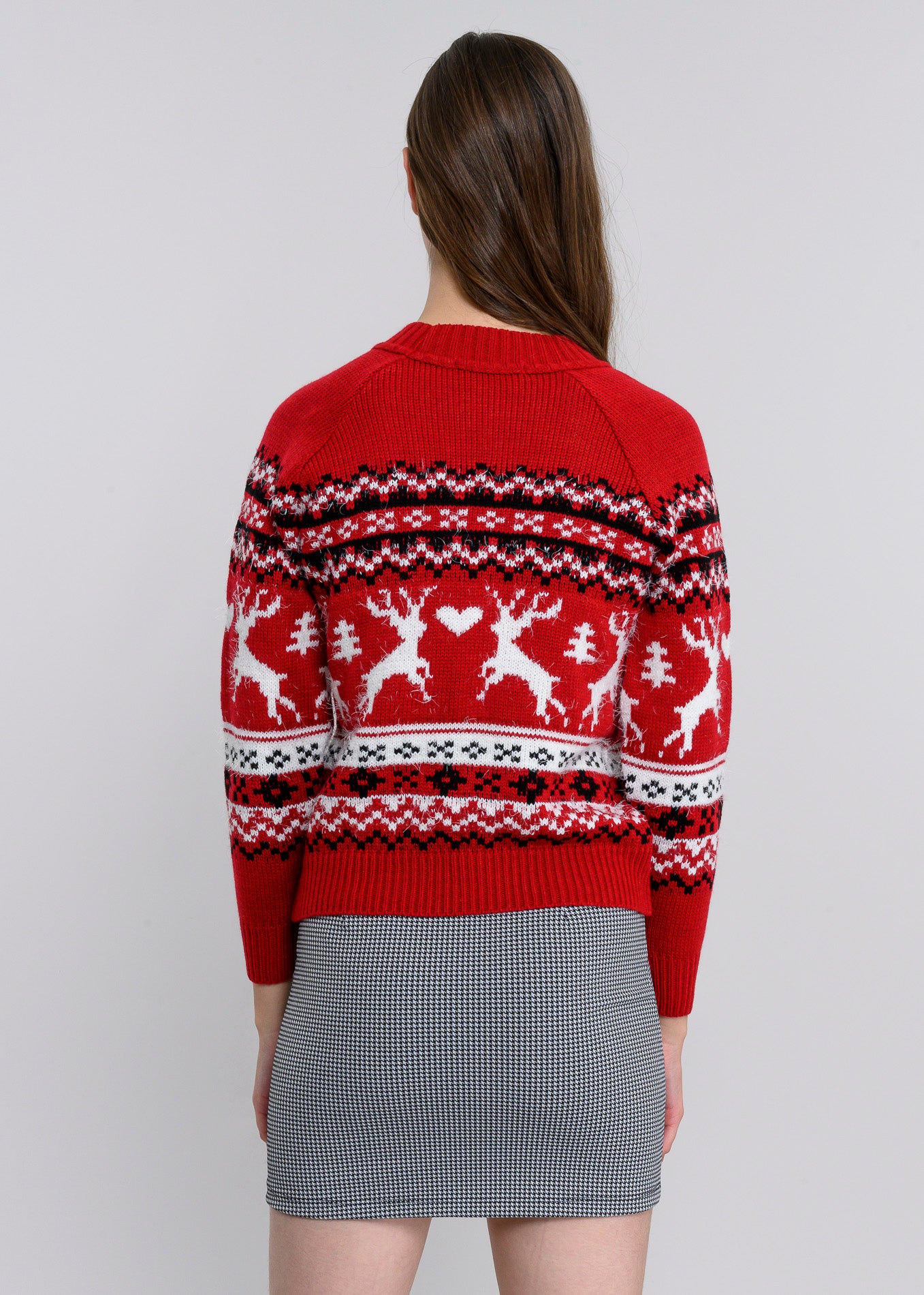 Reindeer Christmas sweater RED COMBO