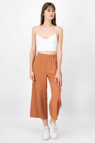 High waist wide leg pant SAND