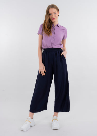 High waist wide leg pant SAND