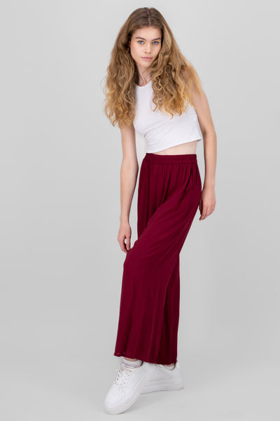 High waist wide leg pant SAND