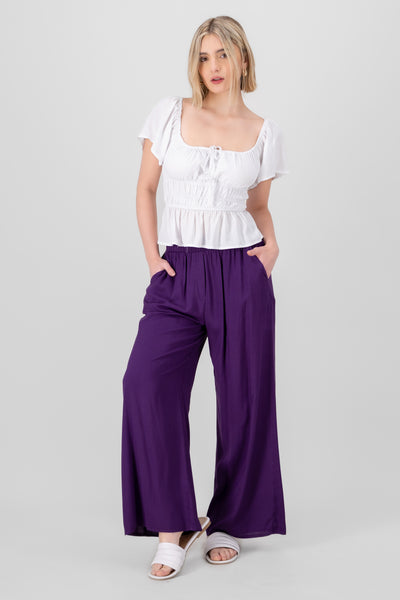 High waist wide leg pant 